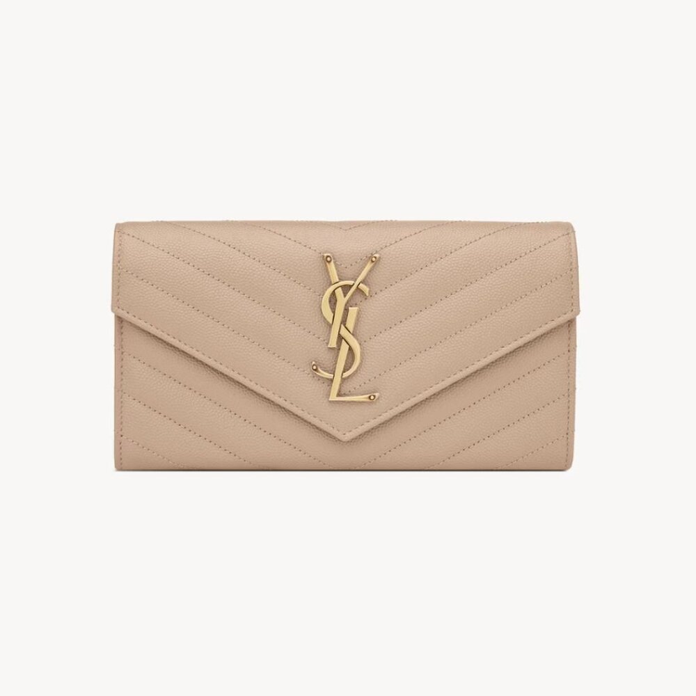 Yves Saint Laurent Cassandre Matelassé Large Flap Wallet